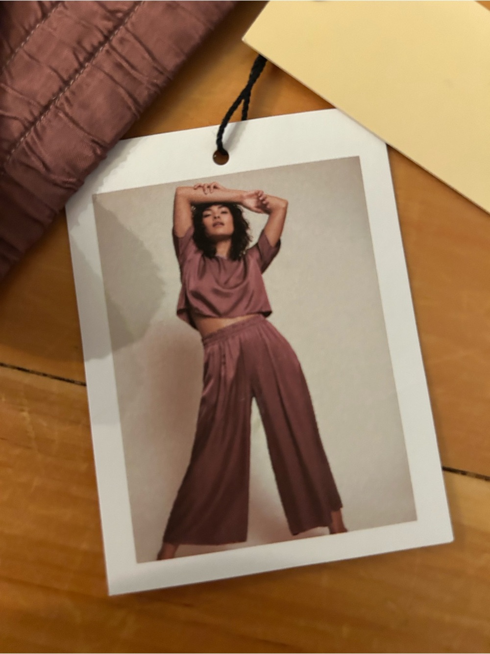Nation LTD Wide-Leg Cropped Pants in Mauve